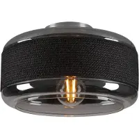 SLV Plafoniera Pantilo Rope 27, nero/grigio/argento, vetro