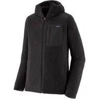 Patagonia - Pile leggera e traspirante con cerniera - M's R1 Air Full-Zip Hoody Black per Uomo in Poliestere Riciclato - Taglia XL - Nero