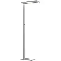Arcchio Lampada LED da pavimento Logan Basic, argento, 6.000 lm, dimmerabile