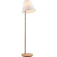 LUCANDE , lampada da terra Jinda, bianco, legno, tessuto, 160 cm, E27