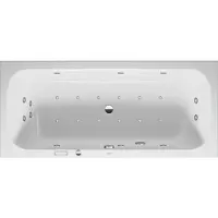 Duravit Baignoire balnéo Collection One, version à encastrer, double dos inclinés, bâti-support, garniture de vidage et de trop-plein, système Combi E, 1800x800mm, 760614000CE1000, 760614000CE1000