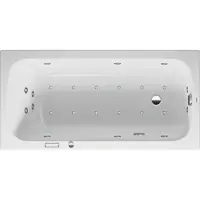Duravit Baignoire balnéo Collection One, version à encastrer, simple dos, bâti-support, garniture de vidage et de trop-plein, système combiné E, 1500x750mm, 760609000CE1000, 760609000CE1000