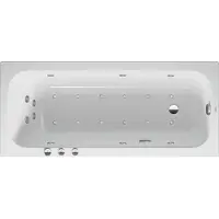 Duravit Baignoire balnéo Collection One, version à encastrer, simple dos, bâti-support, garniture de vidage et de trop-plein, système Combi P, 1600x700mm, 760610000CP1000, 760610000CP1000