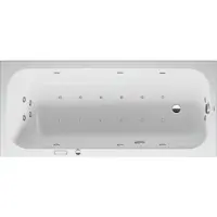Duravit Baignoire balnéo Collection One, version à encastrer, simple dos, bâti-support, garniture de vidage et de trop-plein, système Combi E, 1800x800mm, 760613000CE1000, 760613000CE1000