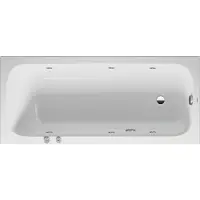Duravit Baignoire balnéo Collection One, version à encastrer, simple dos, bâti-support, garniture de vidage et de trop-plein, système Jet, 1700x750mm, 760612000JS1000, 760612000JS1000
