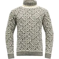 Devold Svalbard Sweat Highneck Pullover di lana (XL, grigio)