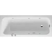 Duravit Baignoire balnéo Collection One, version à encastrer, simple dos, bâti-support, garniture de vidage et de trop-plein, système Jet, 1700x700mm, 760611000JS1000, 760611000JS1000