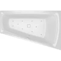 Riho Still Smart baignoires d'angle, avec système d'air, à encastrer, 170x110x50cm, 240 Betteres, 2 places, blanc brillant, B102004005, B102004005