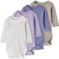 TWO SOON Tutina / body per bambino beige scuro / zappiro / lavanda / offwhite