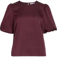 Vila Viellette Round Neck Top A Maniche Corte