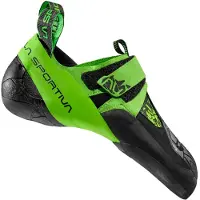 La Sportiva - Scarpetta (arrampicata) - Skwama Vegan Black/Flash Green in Pelle - Taglia 42,5 - Verde