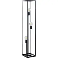 LINDBY lampada da terra Krisha, nero, metallo, a 3 luci, E27