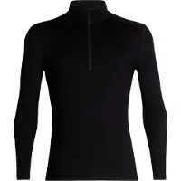 Icebreaker - Primo strato con cerniera in lana merino - M Merino 260 Oasis LS Half Zip Black per Uomo - Taglia XXL - Nero