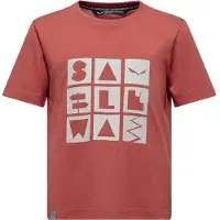 Salewa Kid's Graphic T-Shirt T-shirt Bambini (128, rosso)