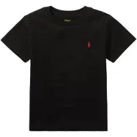 Ralph Lauren per ragazzo. 322832904036 Maglietta in jersey di cotone nero (6años= 124/134cm), Classico, Manica corta, moda per bambini
