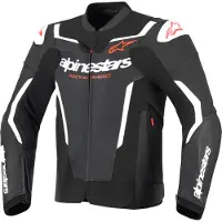 Alpinestars Giacca In Pelle GP Force V2 Black White, Taglia: 56