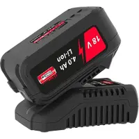 Güde 58553 Caricatore con starter kit di batterie LGAP 18-3040 (batteria da 4,0Ah, caricatore rapido da 3A) Nero