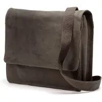 Harold's Antic Cartella Messenger Vera Pelle 38 cm Vano porta PC grigio
