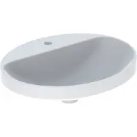 Geberit VariForm lavabo encastré ovale, 550x450mm, avec trou pour robinet, sans trop-plein, 500.723.00.2, 500.723.00.2
