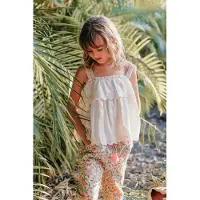 Louise Misha Top Riha White & Gold Stripes Taglia: 3M | Camicie Outlet | Unisex | Bianco