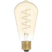 Creative Cables Lampadina Led Gold 1800k Carbon Line Curved Filament With Edison Spiral 4w