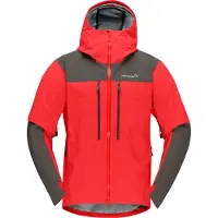 Norrøna - Giacca da alpinismo in GORE-TEX PRO - Trollveggen Gore-Tex Pro Light Jacket M Flame Scarlet per Uomo - Taglia S - rosso