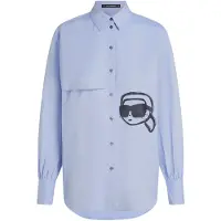 Karl Lagerfeld Ikon Karl Print Shirt Kentucky Blue Taglia: 40 | Magliette intime Outlet | Donna | Blu