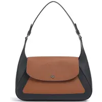 Ralph Lauren Schylar Borsa a spalla Vera Pelle 30 cm blu