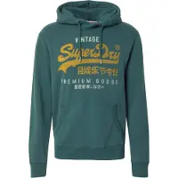 Superdry per uomo. M2014380A Felpa con cappuccio Vintage Logo verde (3XL), Casual, Cotone