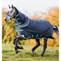 Horseware Amigo Bravo 12 Plus Medium 250g Turnout Decke navy/aqua & turchese, Größe:7'0