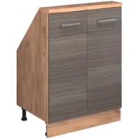 Vicco Mobile cucina sottotetto R-Line Grigio nobile 60 cm con 2 porte, Model 58265