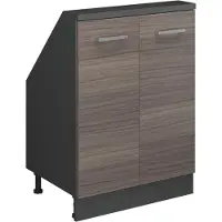 Vicco Mobile cucina sottotetto R-Line Grigio nobile 60 cm con 2 porte, Model 58252