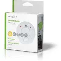 Nedis Rilevatore Di Fumo A Batteria 10 Anni En14604 Pulsante Pausa/test 85db Abs