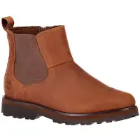 Timberland unisex per bambino. TB0A28PC3581 Stivali in pelle Chelsea Courma marroni (22), Marrone, Basso, Cerniera, Velcro, Casual, moda per