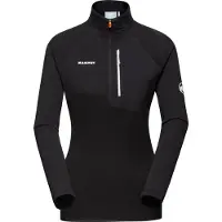 Mammut Women's Aenergy Light Midlayer Half Zip Pull Pullover in pile Donna (M, nero)