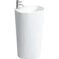 Laufen Palomba Vasque à poser avec colonne intégrée, 1 trou pour robinet, sans trop-plein, 520x435x900, H8118044001041, H8118044001041
