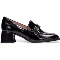 Hispanitas per donna. HI243590 Scarpe con tacco in pelle nera con cinturino (41), Nero, 3 a 5cm, Nessuno, Casual