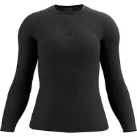 Compressport Women's On/Off Base Layer L/S Top Maglia da corsa Donna (M, nero)