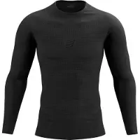 Compressport - Strato base termoregolante - On/Off Base Layer LS Top M Black in Pelle - Taglia L - Nero