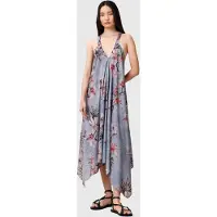 AllSaints Lil Dress Adena Dusty Blue Taglia: 6 | Abiti Midi Outlet | Donna | Blu