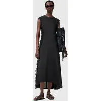 AllSaints Lyra Linen Dress Black Taglia: 2 | Abiti Midi Outlet | Donna | Bianco