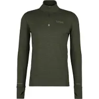 Stoic HelsingborgSt. Performance Longsleeve with Zip Maglia da corsa Uomo (XXL, olivia)