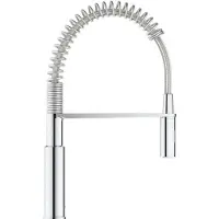 GROHE Miscelatore per cucina Get, miscelatore monocomando, 2 tipi di getto, doccetta estraibile professionale, 30361000