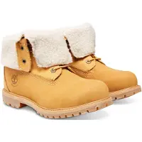 Timberland per donna. TB18329R2311 Autentici stivaletti in pelle impermeabile marrone (36 W), Basso, 1 a 3 cm, Casual, Giallo
