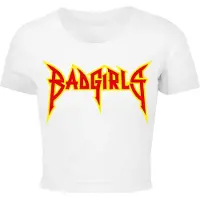 Miss Tee Top A Maniche Corte Badgirls Cropped