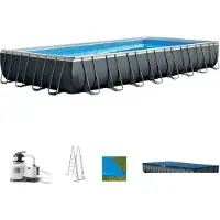 Intex Piscina Fuori Terra Rettangolare Con Telaio Acciaio Ultra Xtr 975x488x132 Cm