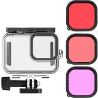 Telesin Filtri subacquei per GoPro 9/10/11/12, rosso/rosa/magenta