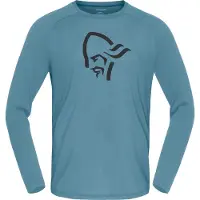 Norrøna - Maglia in lana merino - Femund PureUll Long Sleeve M Trooper per Uomo - Taglia XL - Blu
