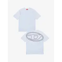 Diesel T-shirt in cotone con logo Oval D