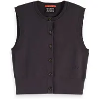 Scotch & Soda Compact Knitted Spencer Charcoal Art Taglia: XS | Maglioni Outlet | Donna | Nero